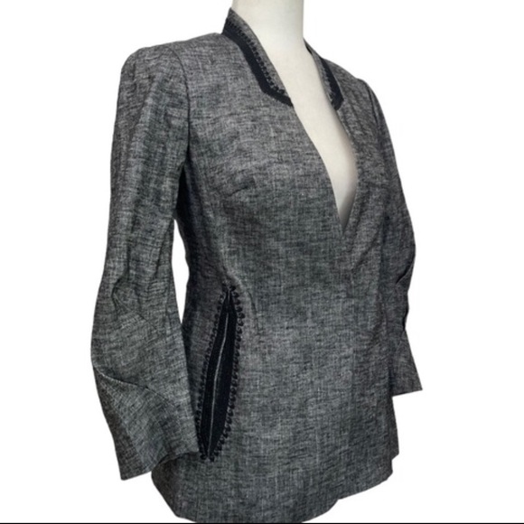 Kobi Halperin Linen Embroidered Grey Blazer Jacket
Size XS - Picture 8 of 9